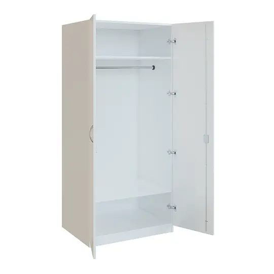 Q 22-80 skříň šatní, 2-dvéřová, 800x600x1800mm, bílá